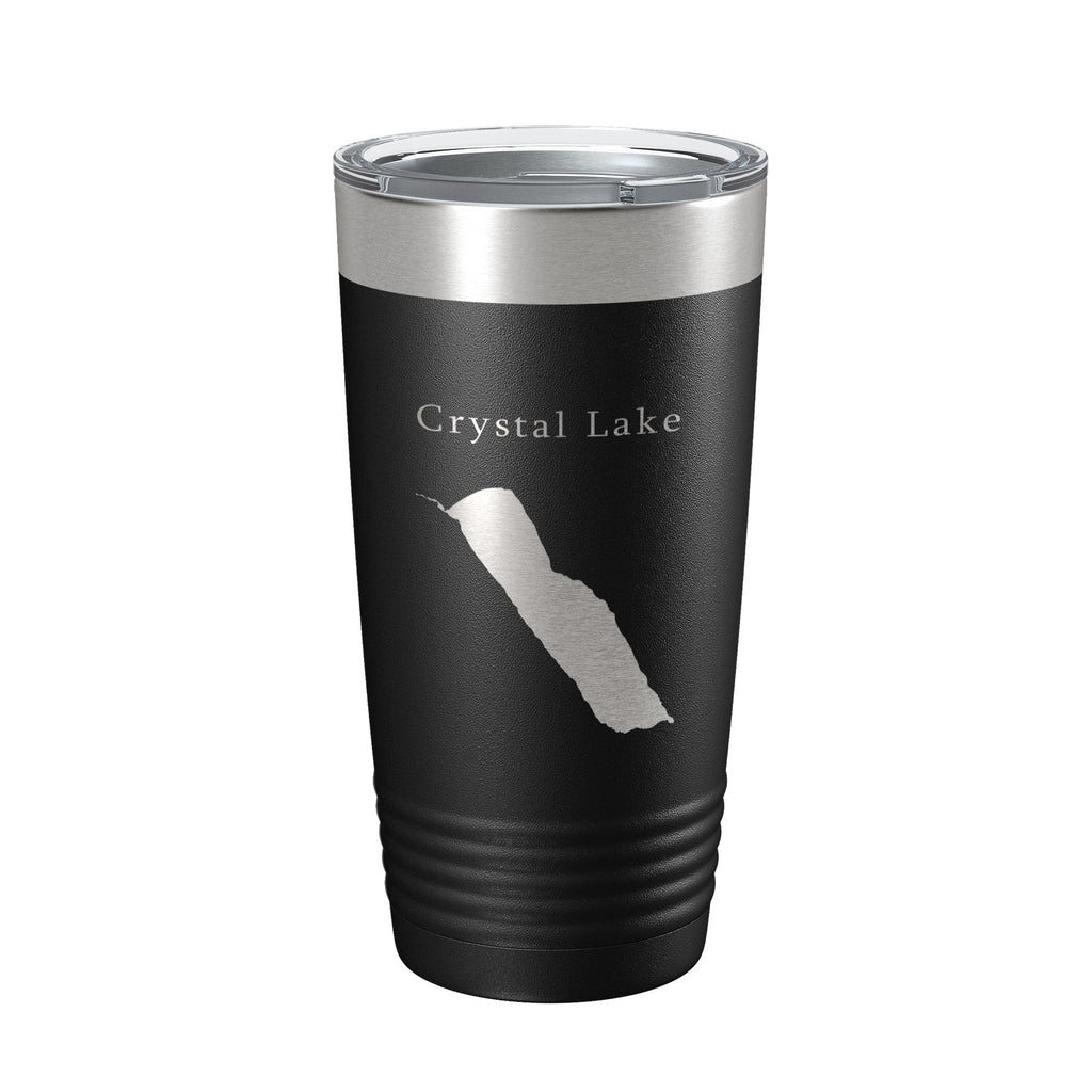 Crystal Lake Map Tumbler Travel Mug Insulated Laser Engraved Coffee Cup Vermont 20 oz