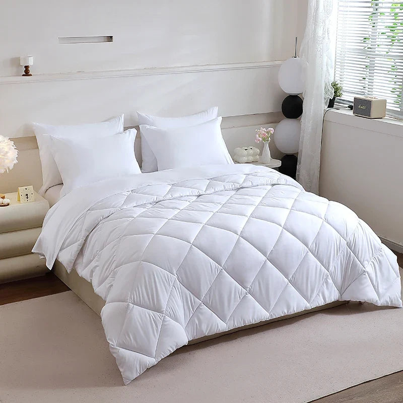 Premium 7-Piece King Bedding Set Durable Polyester Includes Mattress Topper Pillowcases Flat Sheet for Relaxation Simple