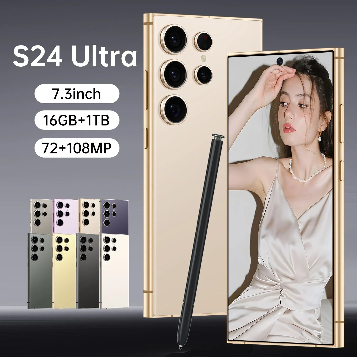S24 Ultra 8000mAh 65W Fast Charge Snapdragon Gen 3 4K Screen Resolution Gaming Phone Qualcomm Smart Processor Face Recognition