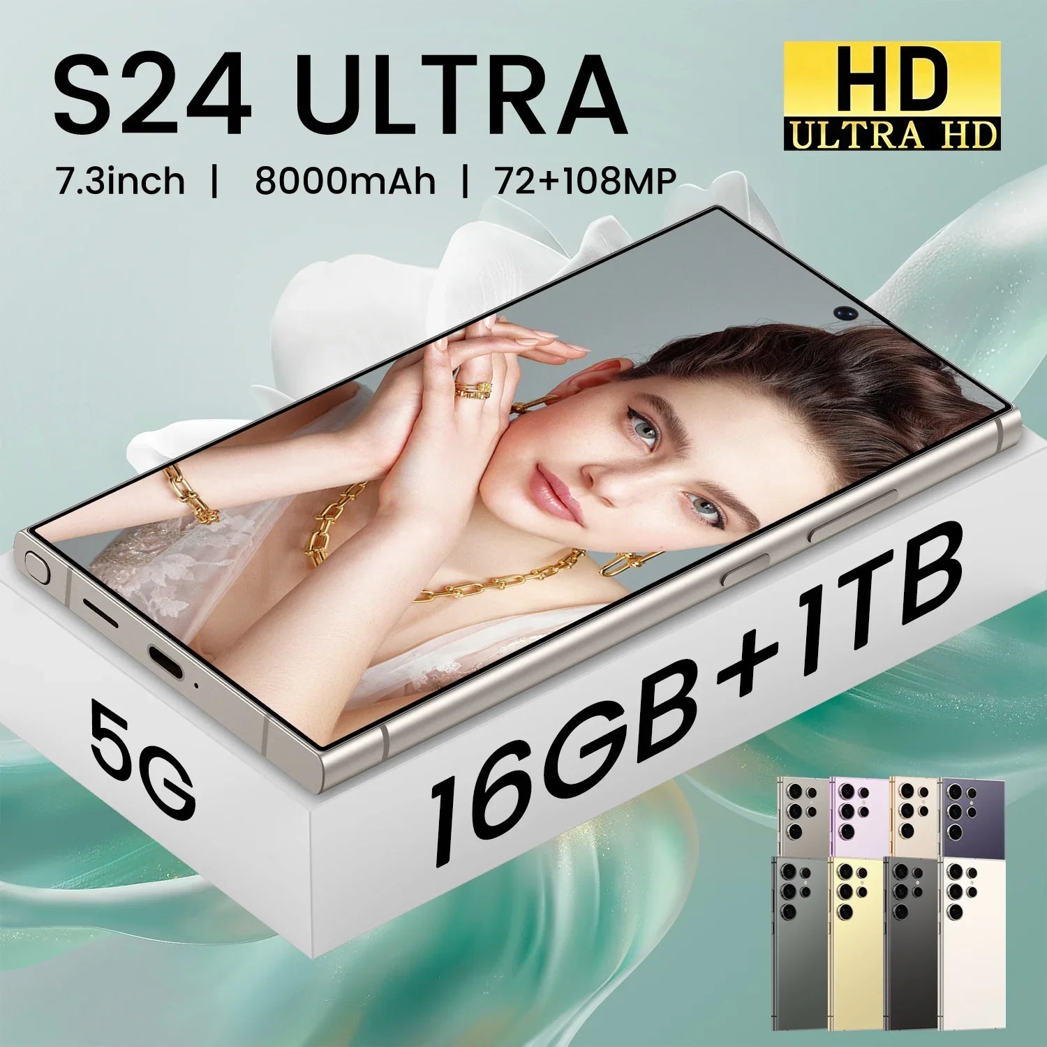 S24 Ultra 8000mAh 65W Fast Charge Snapdragon Gen 3 4K Screen Resolution Gaming Phone Qualcomm Smart Processor Face Recognition