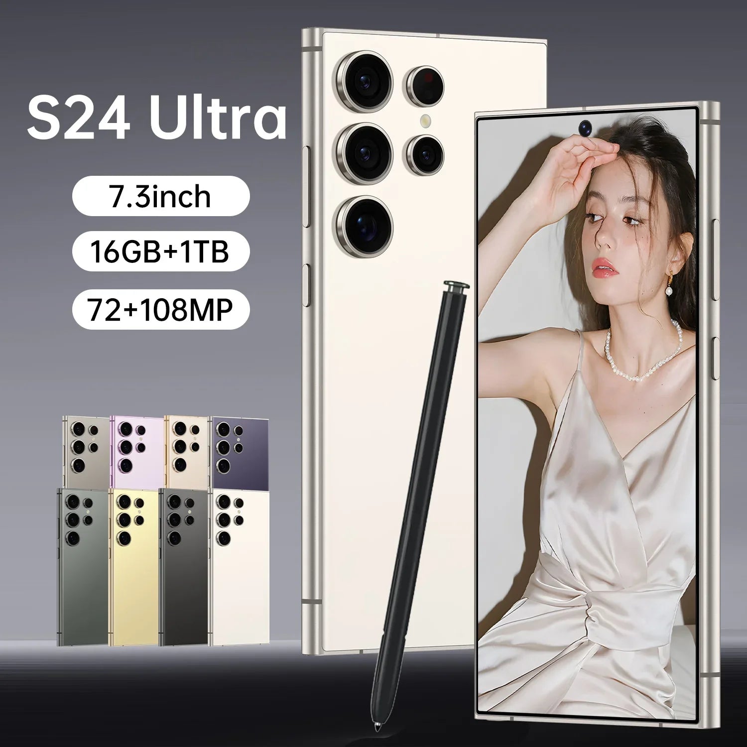 S24 Ultra 8000mAh 65W Fast Charge Snapdragon Gen 3 for Gaming 4K Screen Resolution Qualcomm Smart Processor Face Recognition