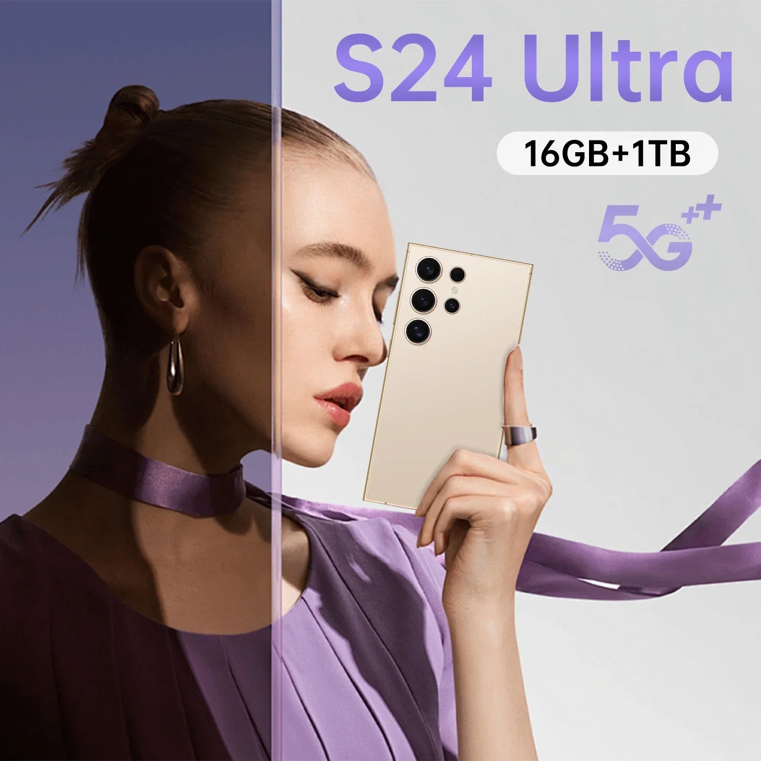S24 Ultra 8000mAh 65W Fast Charge Snapdragon Gen 3 4K Screen Resolution Gaming Phone Qualcomm Smart Processor Face Recognition