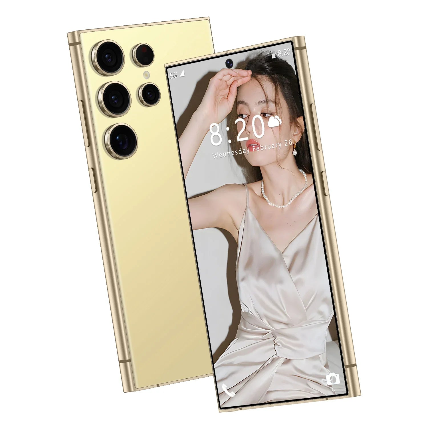 US In-Stock S24 Ultra 5G All-In-One Smartphone 7.3 Inch HD 8+256GB Dual Sim 108MP Rear Camera 65W Quick Supports French Spanish