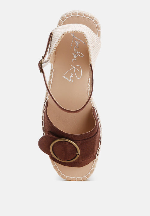 Amilta Buckle Detail Espadrille Wedges