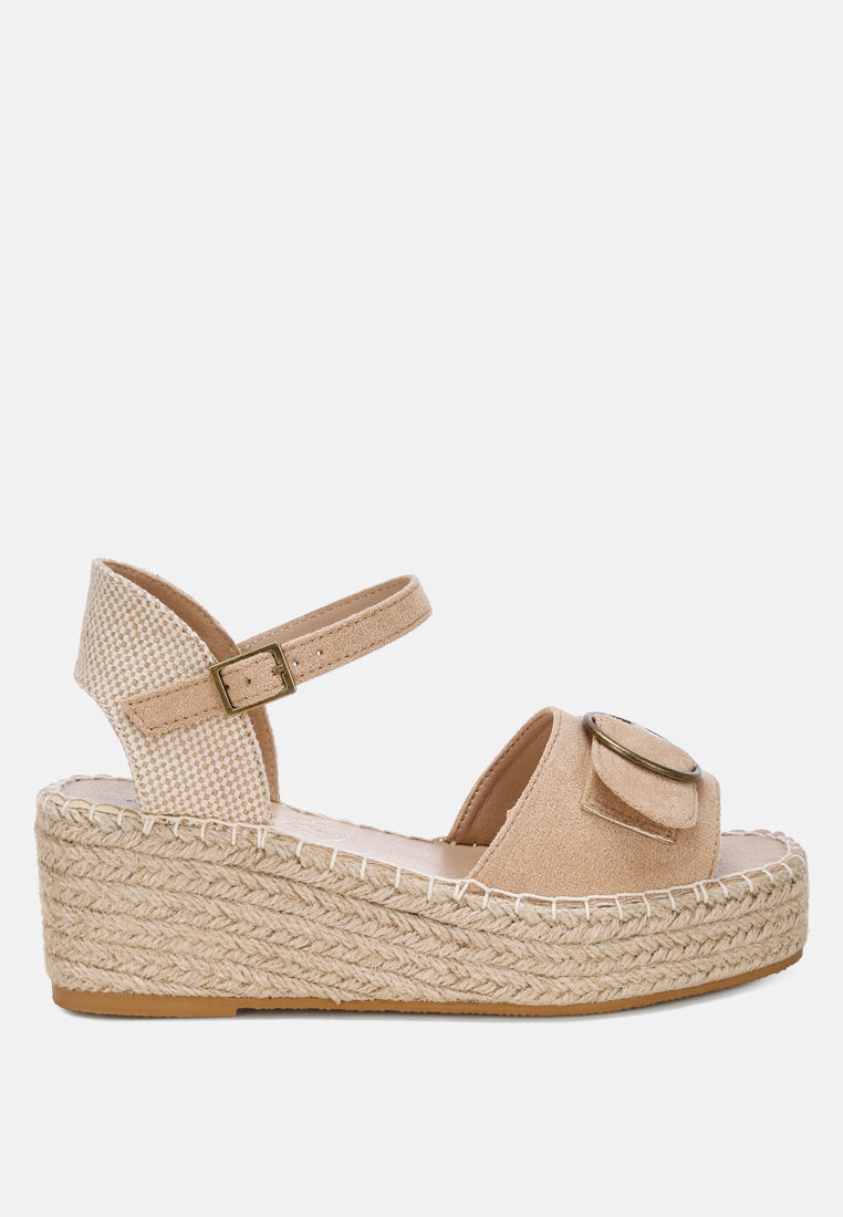 Amilta Buckle Detail Espadrille Wedges