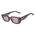 MODCAT - Small Cat Eye Rectangle Sunglasses 90s Fashion Clear Gray Pink