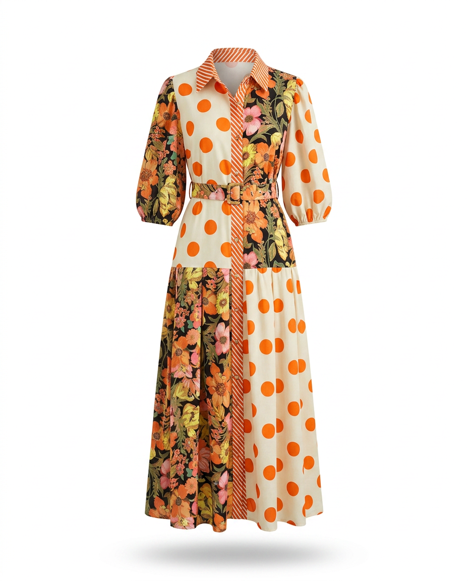 Spirited Printed Loose Maxi Dress